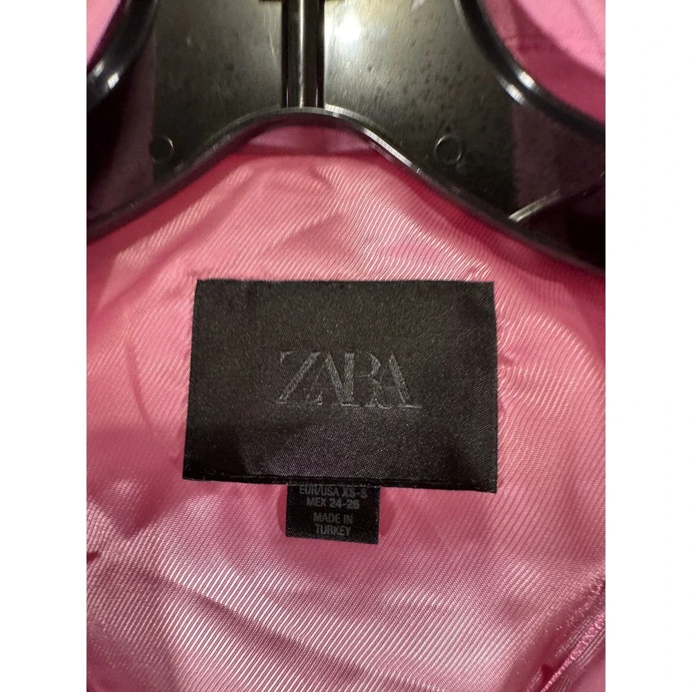 Zara Blazer Women XS/S Drawstring Tie‎ Waist Oversized Business Academia Preppy - Picture 4 of 12